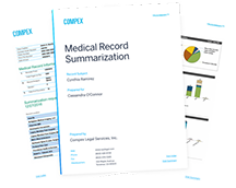 Medical record summarization sample results screenshot