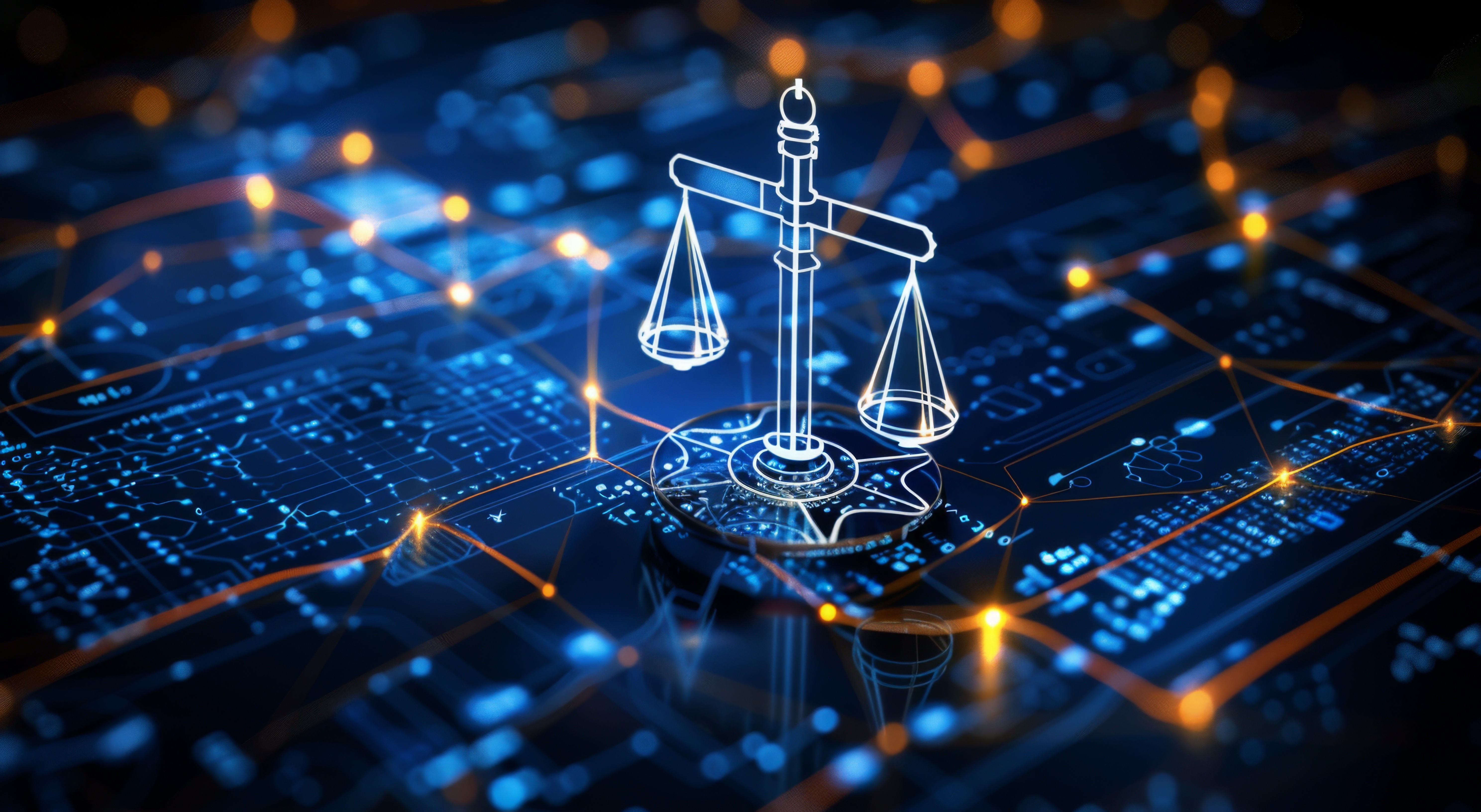 Legal Technology image showing scales of justice for claims cases